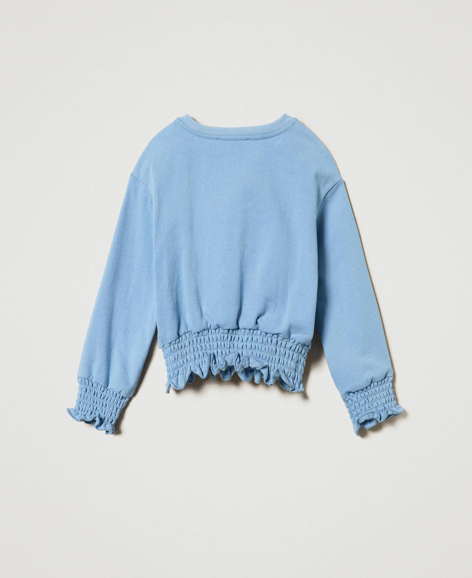 Twin Set Felpa girocollo con punto smock In vendita