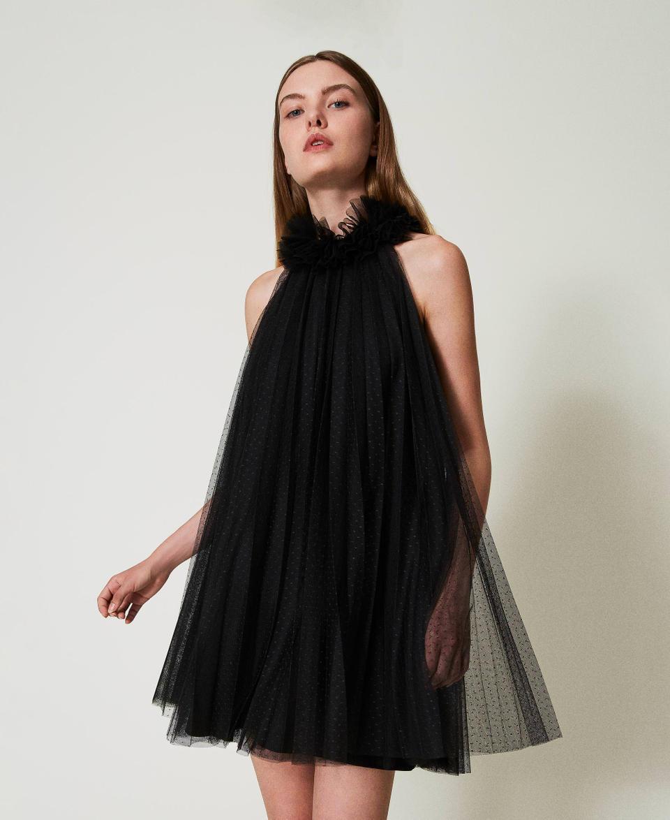 Twin Set Abito corto in tulle plissé Qualità