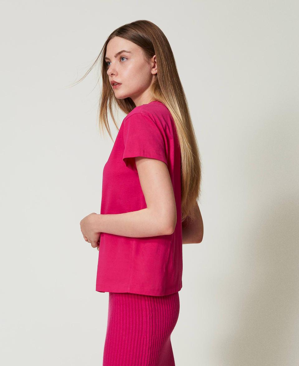 Twin Set T-shirt con frange ricamate Consegna Veloce
