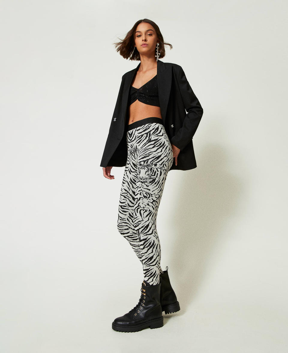 Twin Set Leggings MYFO in maglia jacquard Promozione Limitata