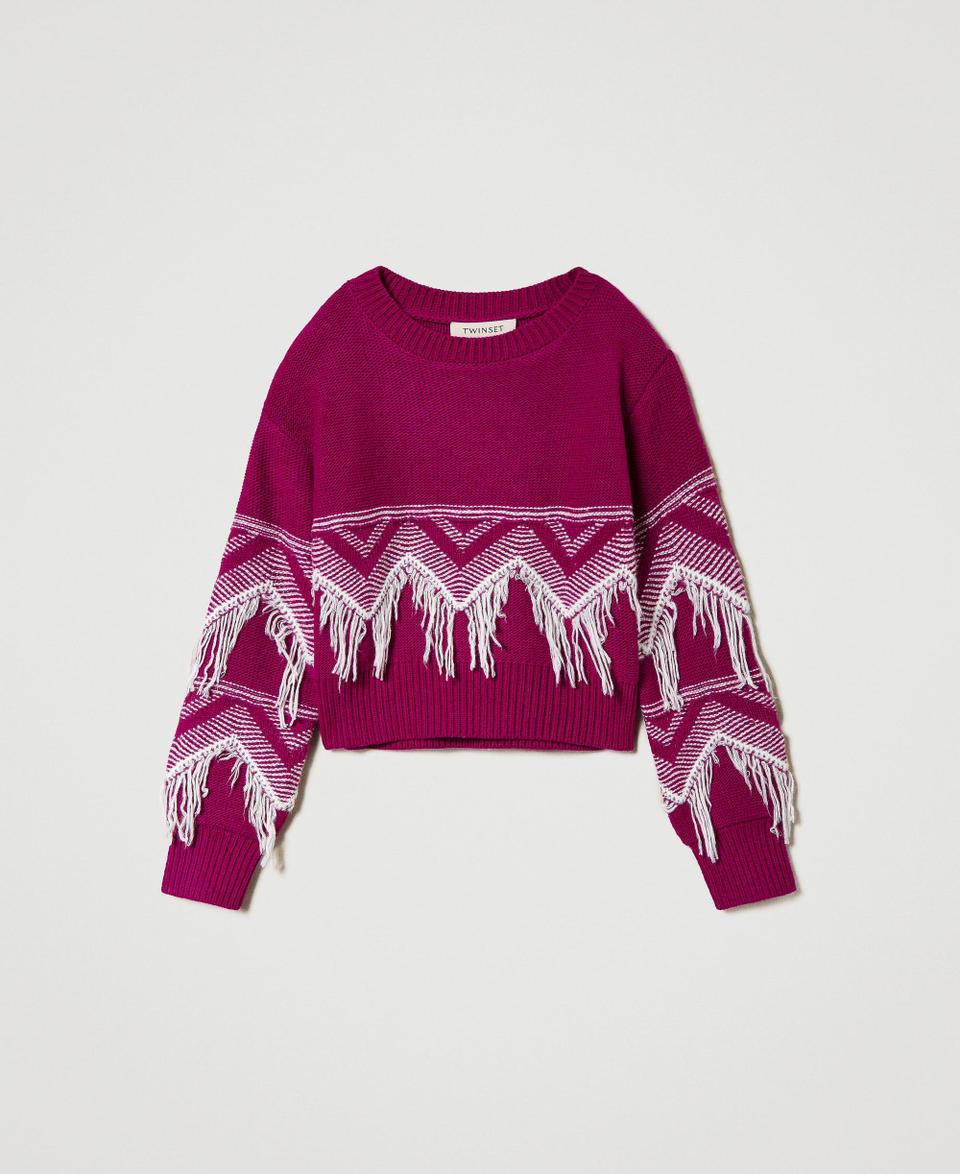 Twin Set Maglia in misto lana con frange Prezzo Ridotto