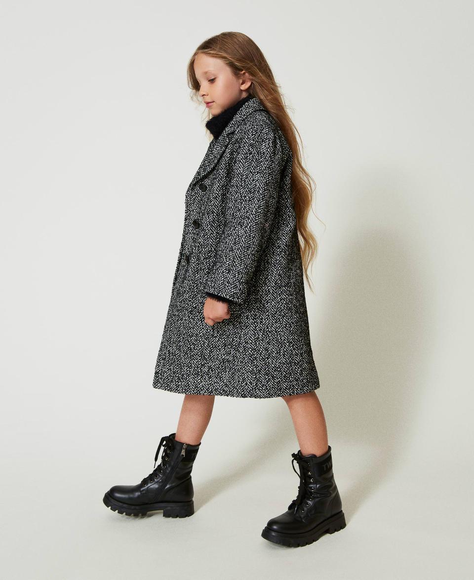 Twin Set Cappotto in panno chevron Novità
