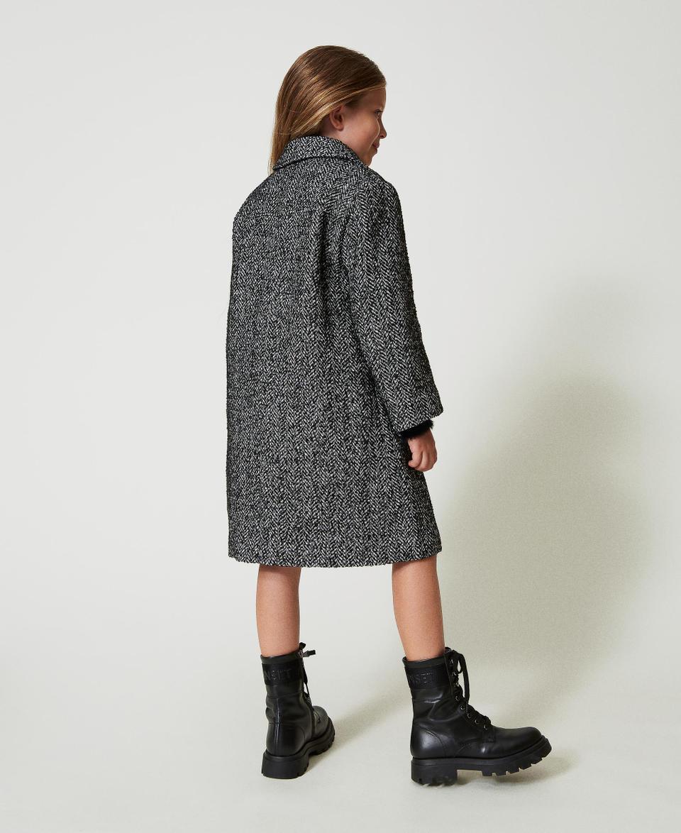 Twin Set Cappotto in panno chevron Novità