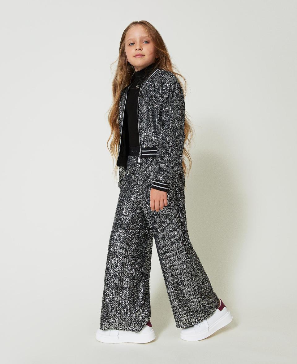 Twin Set Pantaloni a palazzo in full paillettes Offerta