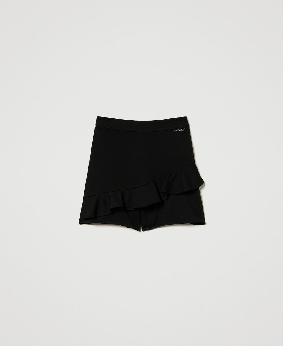 Twin Set Shorts con volant e logo Online