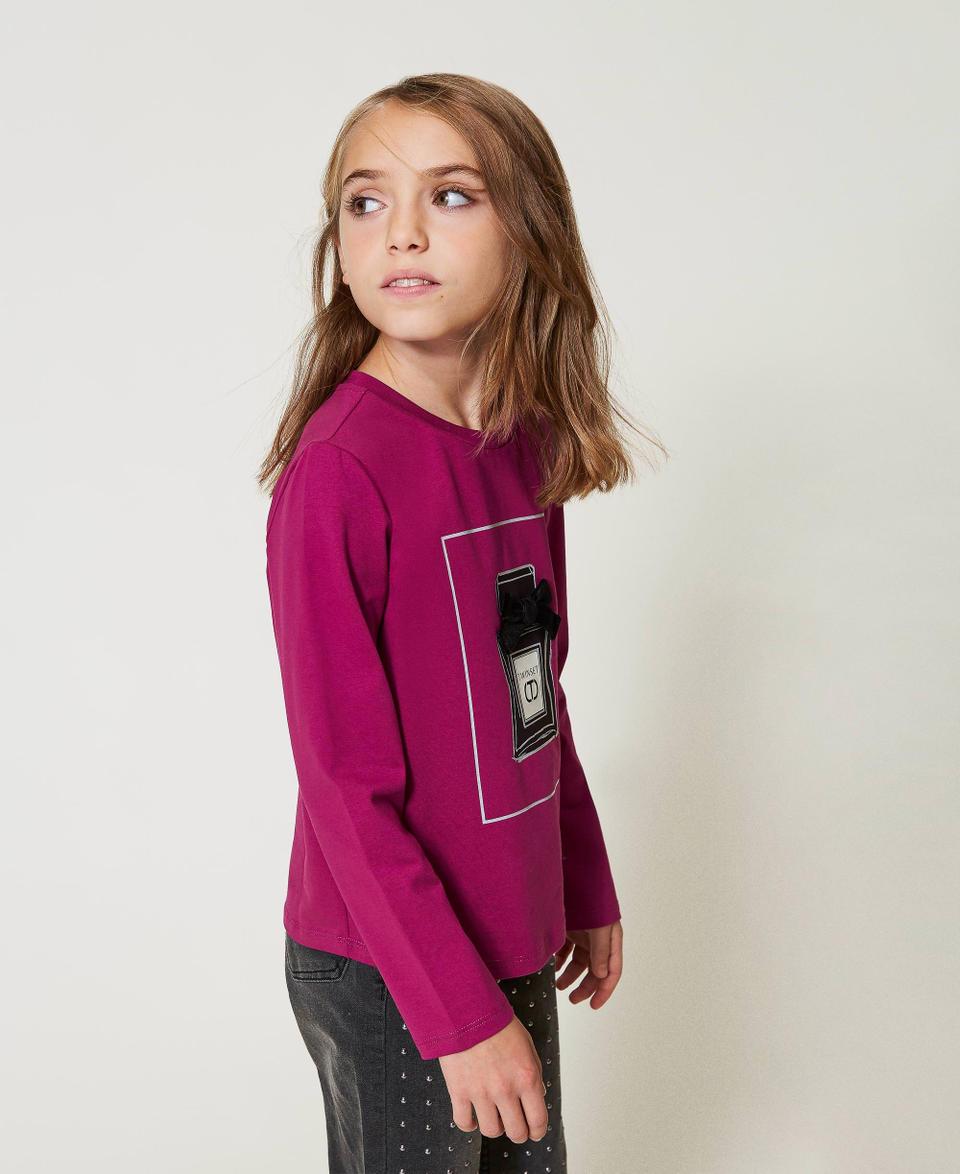 Twin Set T-shirt con stampa e glitter In Vendita