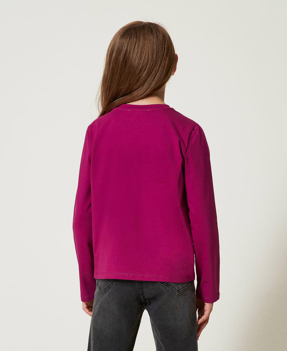 Twin Set T-shirt con stampa e glitter In Vendita