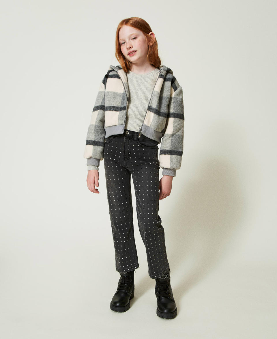 Twin Set Bomber in panno check Saldi