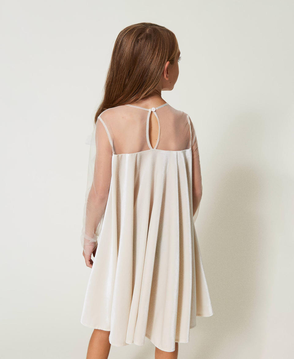 Twin Set Abito corto in ciniglia e tulle Hotsell