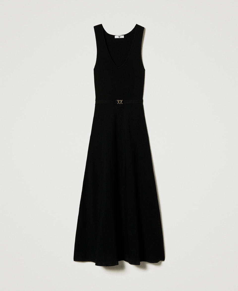 Twin Set Abito lungo in maglia con cintura Negozio