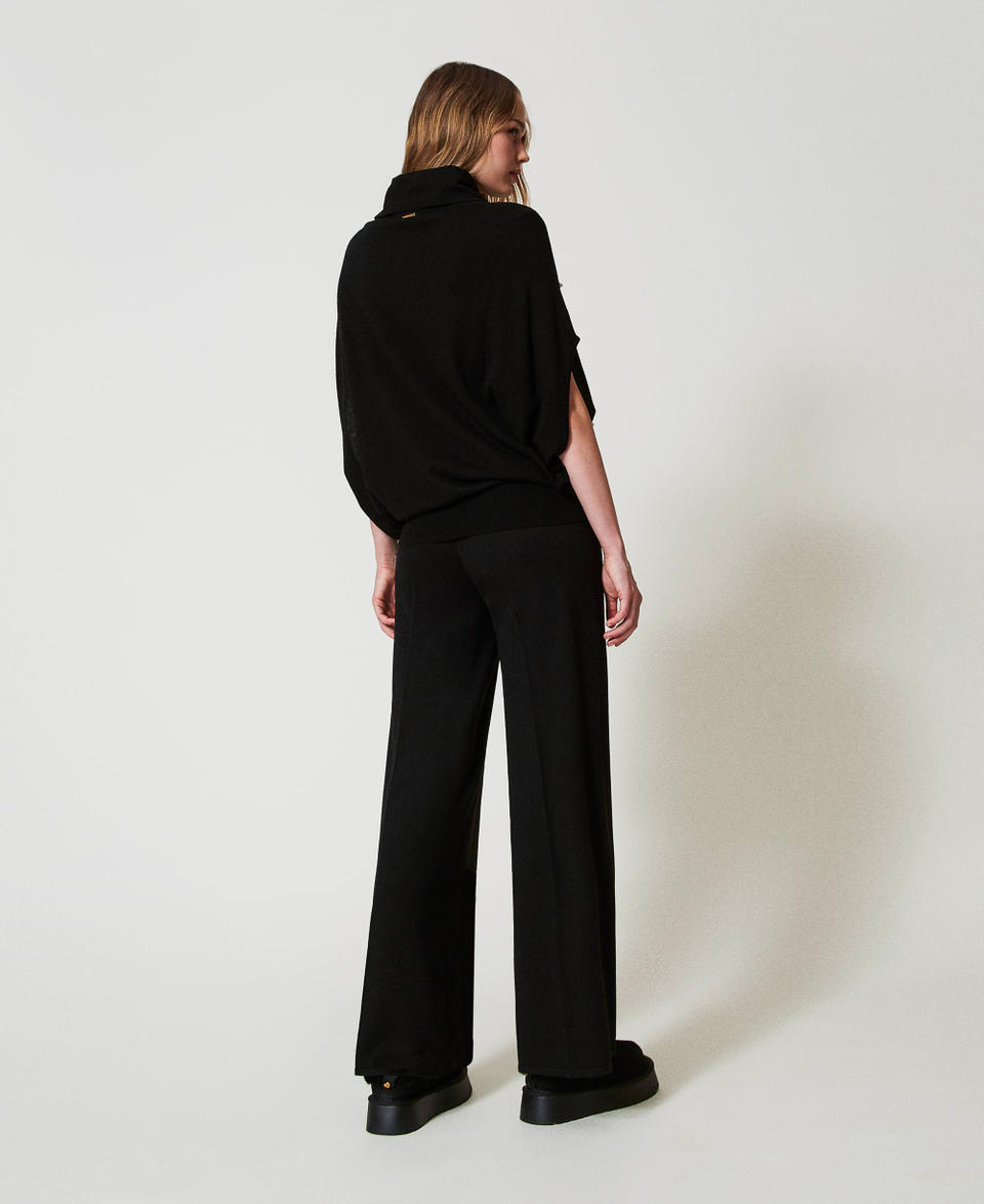 Twin Set Pantaloni a palazzo in misto lana In Saldo