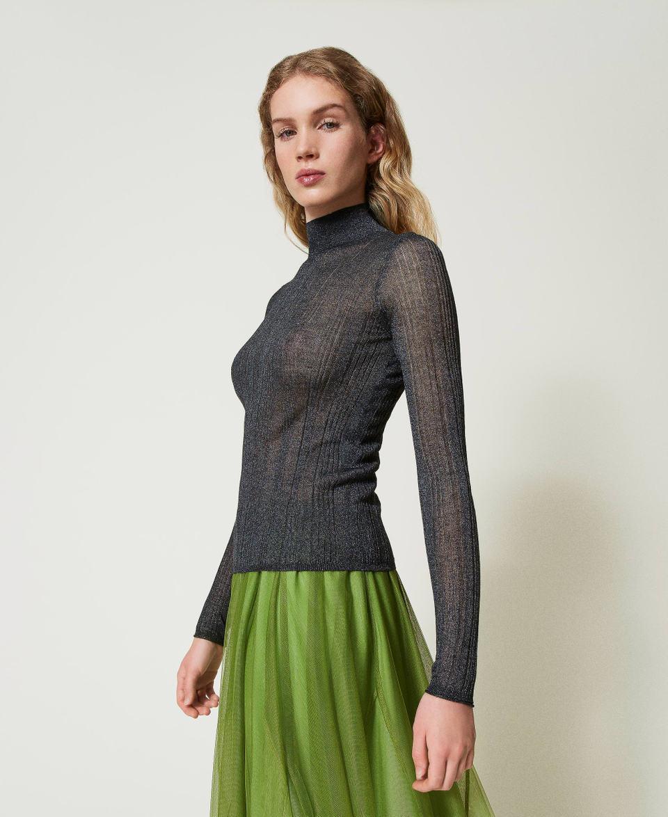 Twin Set Maglia fitted a costine con lurex Moda
