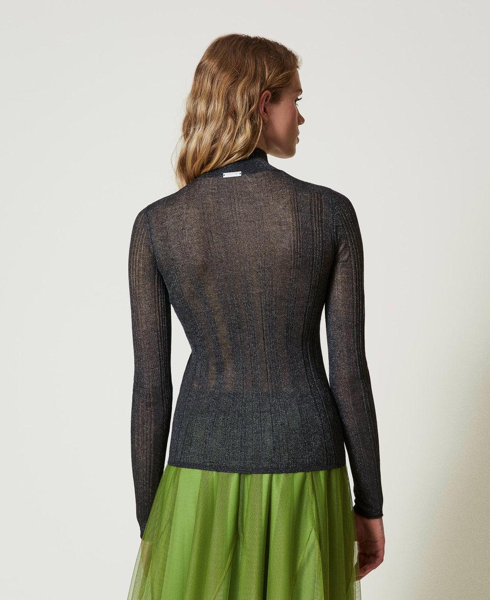 Twin Set Maglia fitted a costine con lurex Moda