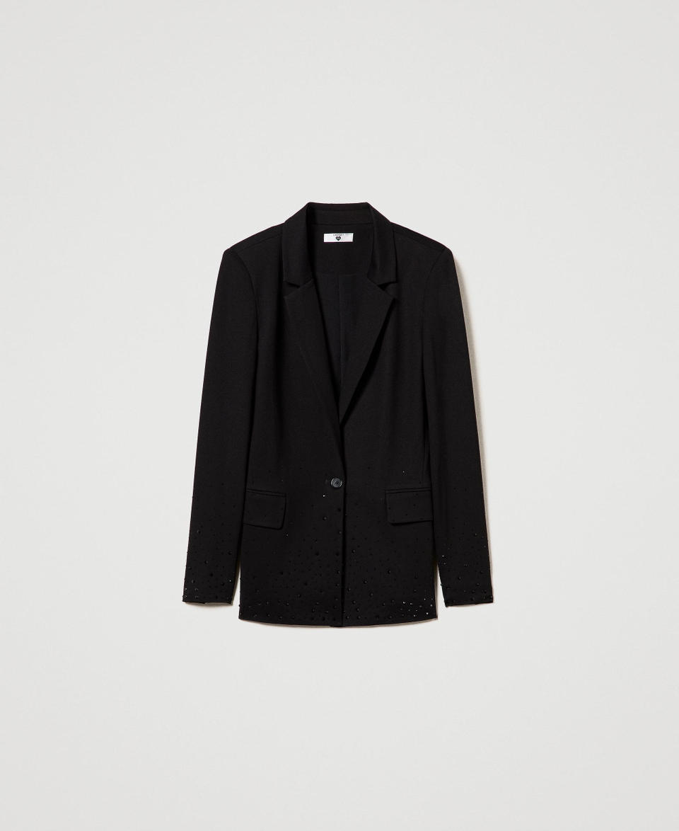 Twin Set Giacca blazer con strass dégradé Fornitura limitata