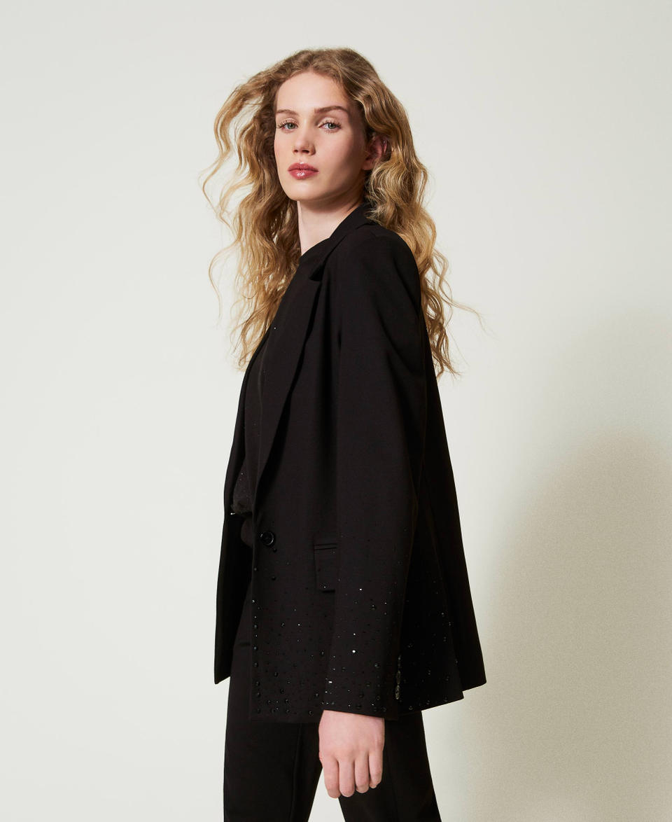 Twin Set Giacca blazer con strass dégradé Fornitura limitata