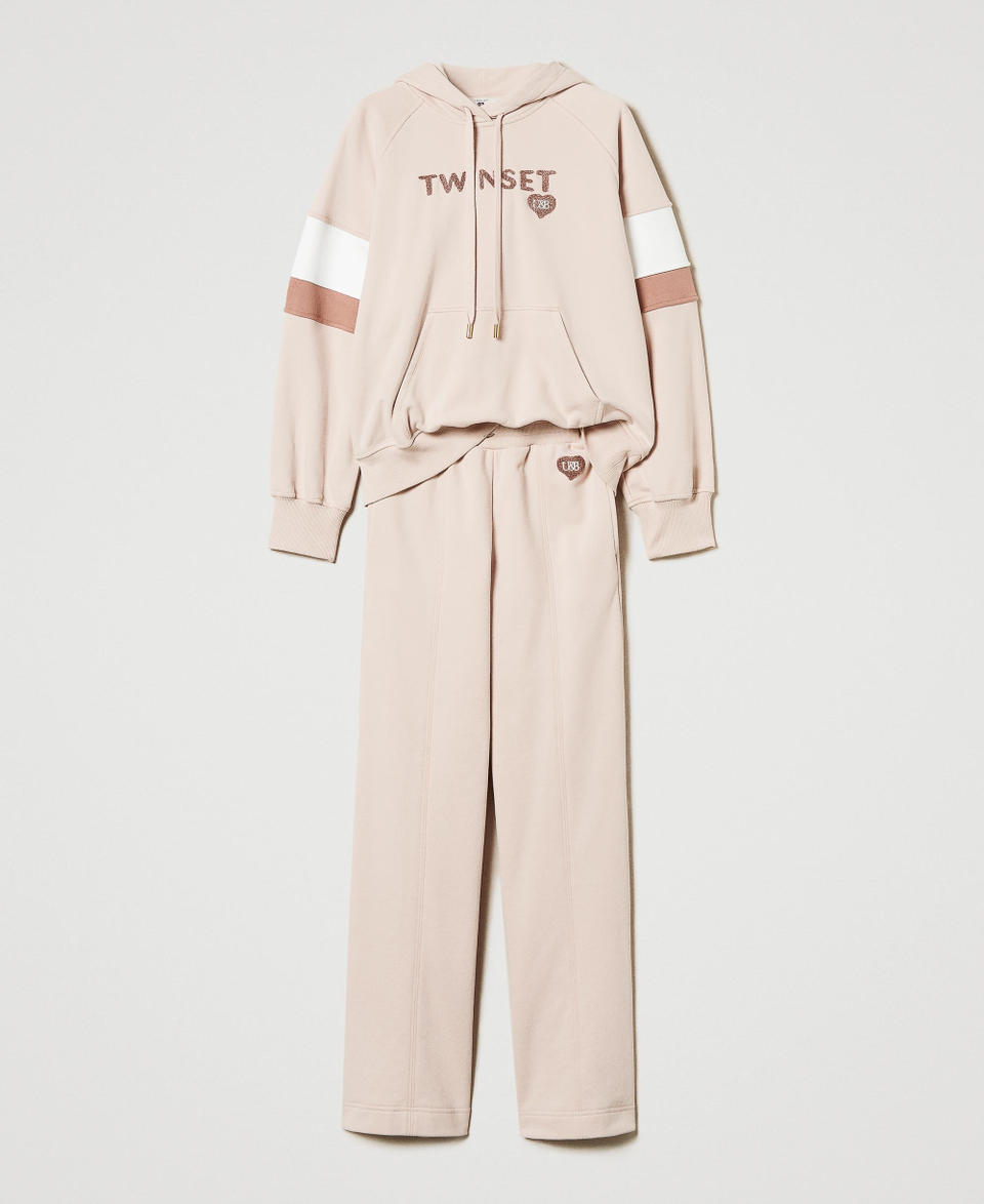 Twin Set Felpa con cappuccio e pantaloni a palazzo Shopping online