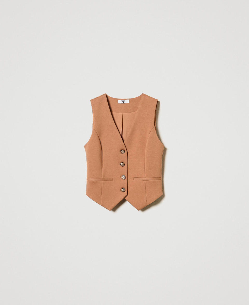 Twin Set Gilet in tessuto scuba Online Outlet