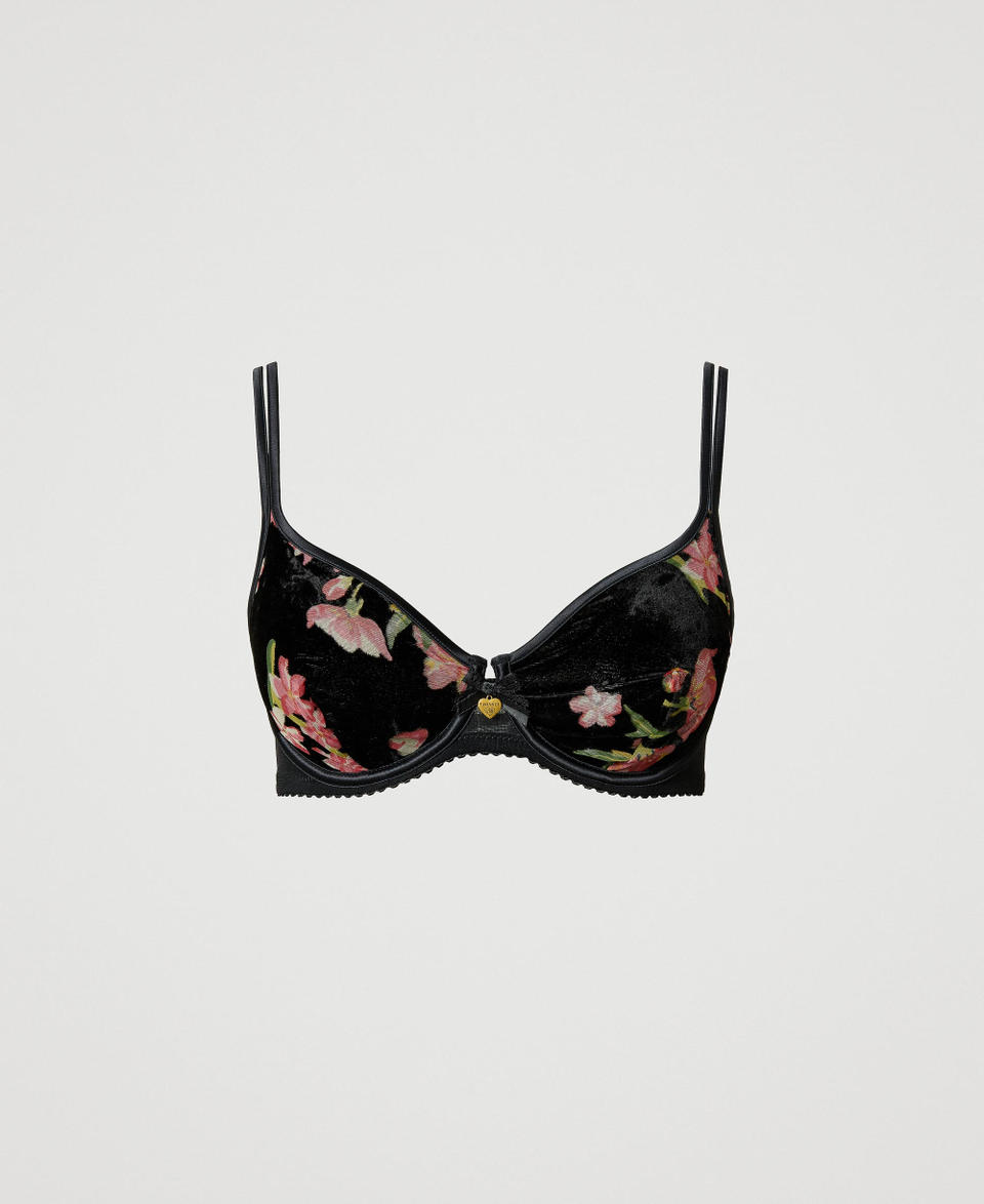 Twin Set Reggiseno con ferretto in velluto dévoré Grandi sconti