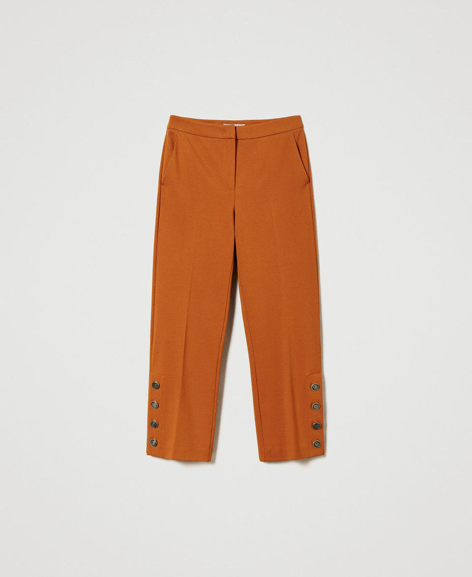 Twin Set Pantaloni cropped con bottoni Nuovi prodotti