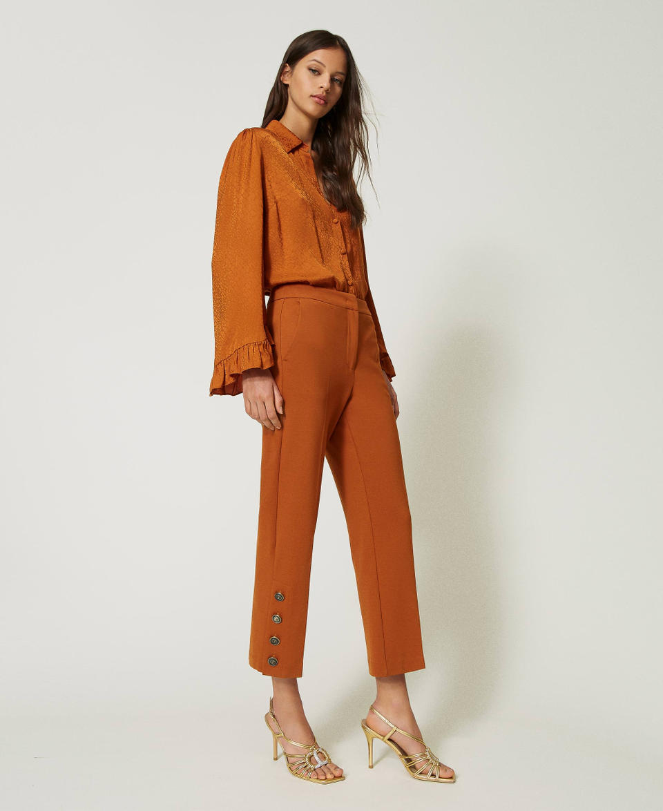 Twin Set Pantaloni cropped con bottoni Nuovi prodotti