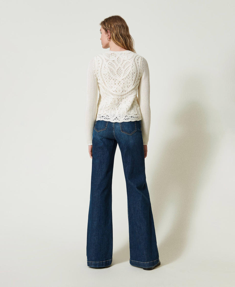Twin Set Jeans wide leg cinque tasche Prezzo basso