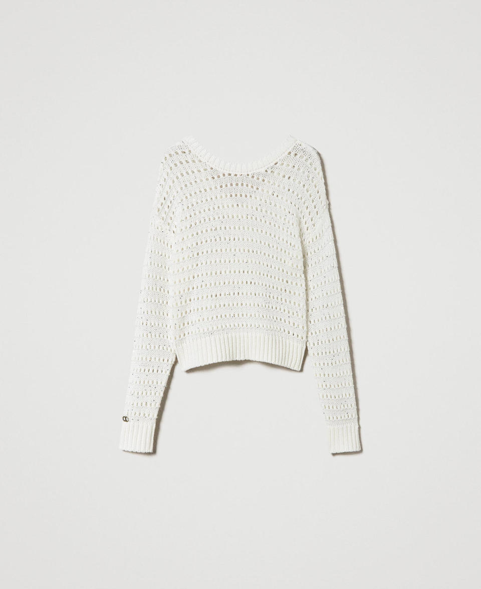 Twin Set Maglia traforata con paillettes Promozione temporanea