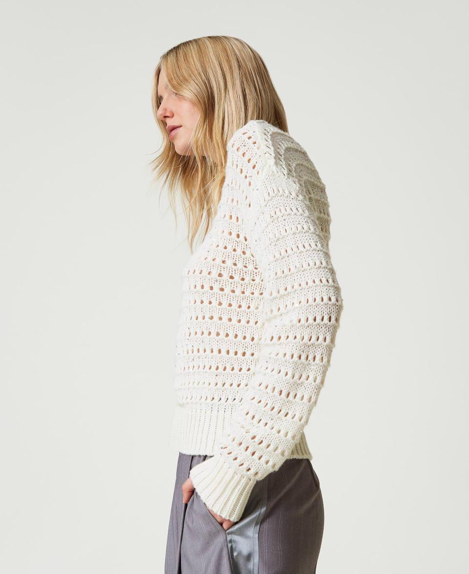 Twin Set Maglia traforata con paillettes Promozione temporanea
