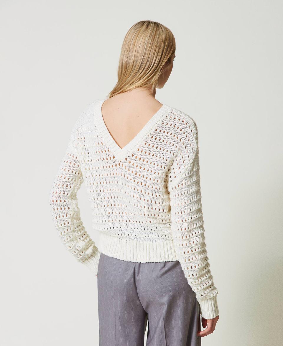 Twin Set Maglia traforata con paillettes Promozione temporanea