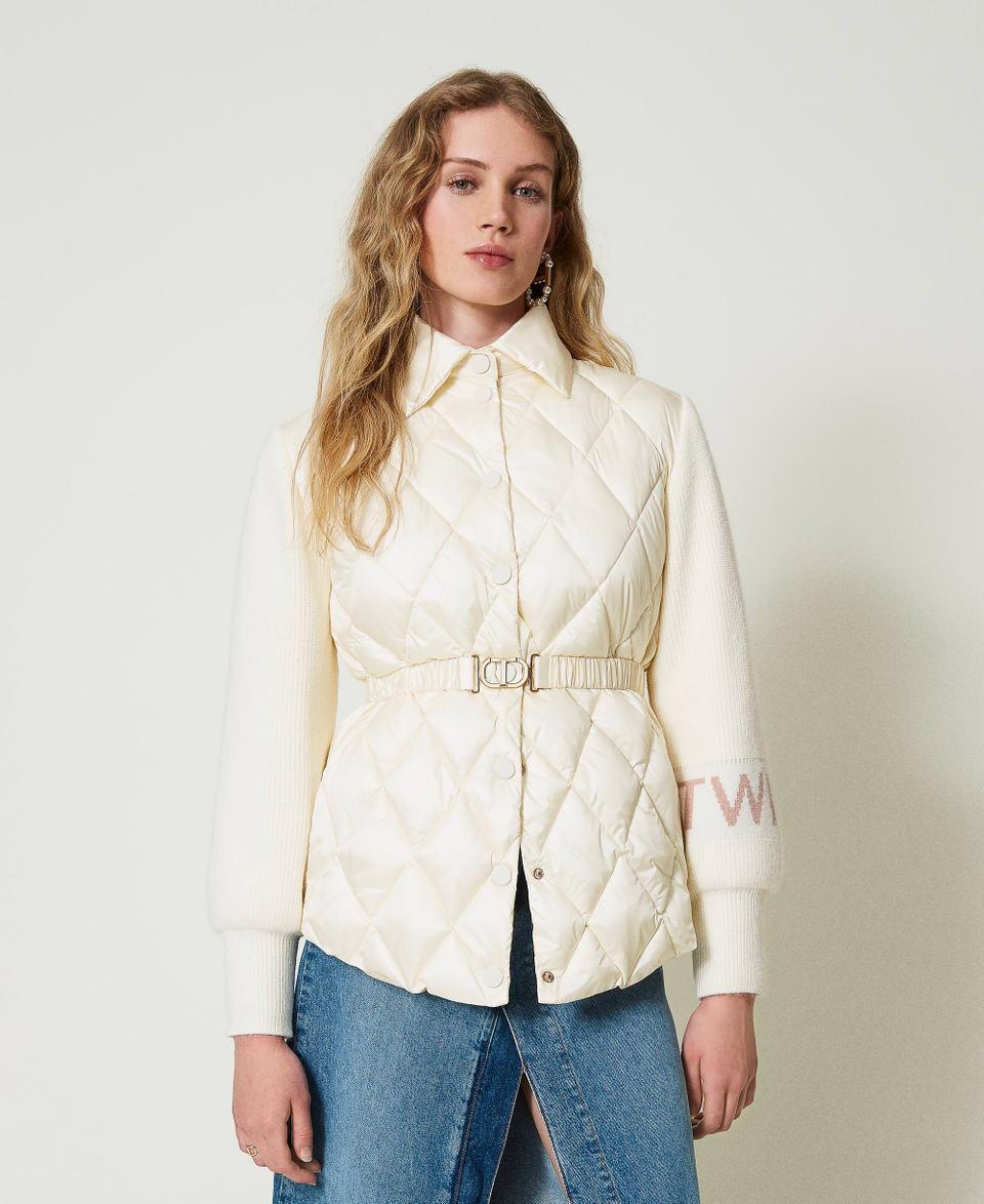 Twin Set Piumino trapuntato con maniche in maglia Fino al 60% di sconto