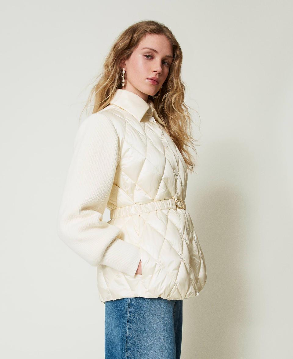 Twin Set Piumino trapuntato con maniche in maglia Fino al 60% di sconto