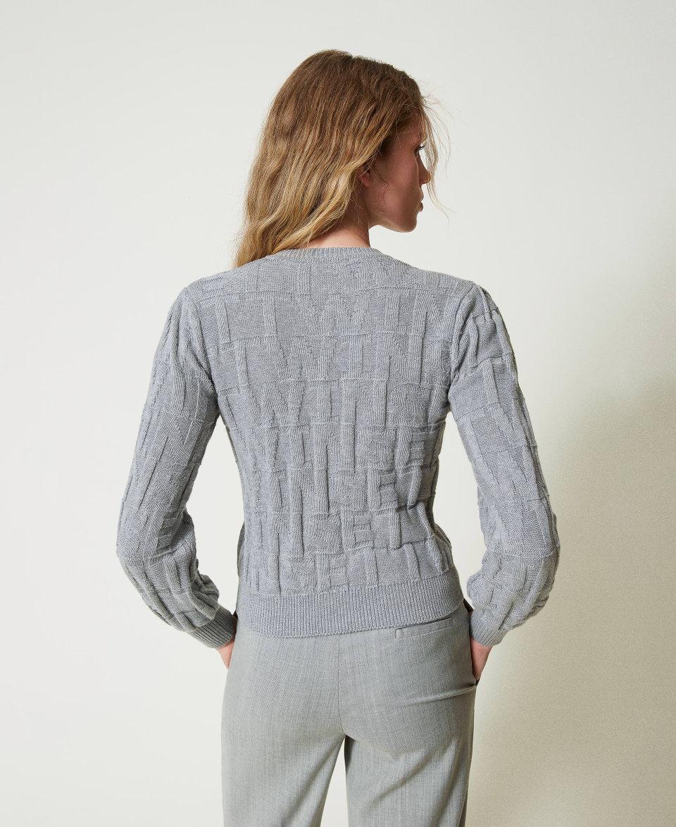 Twin Set Cardigan in cotone e cashmere con logo Solo un giorno rimasto