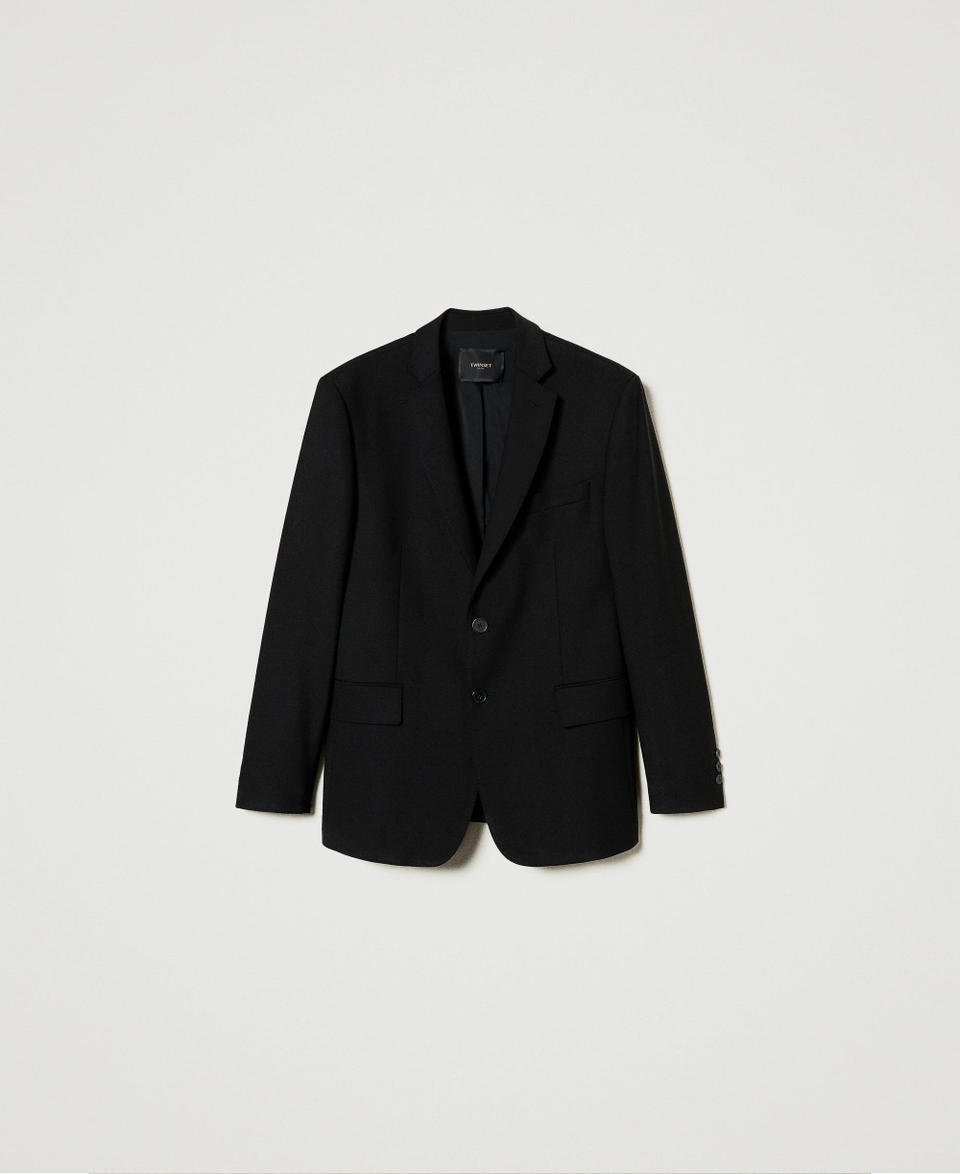 Twin Set Giacca blazer sartoriale in serge misto lana Sconti questo mese