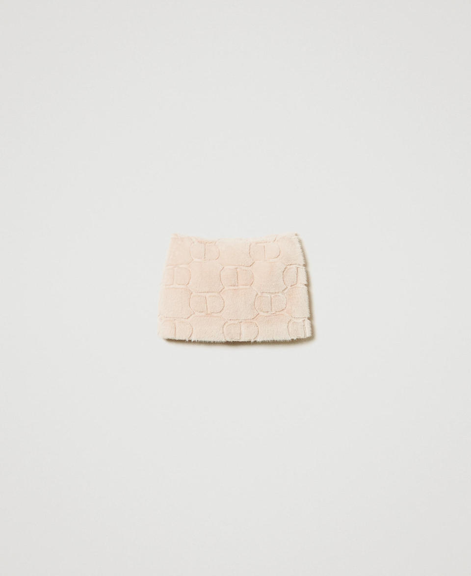 Twin Set Minigonna in faux fur con Oval T Italy
