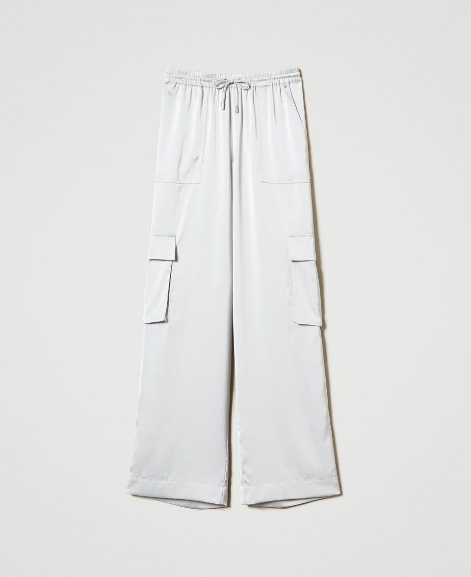 Twin Set Pantaloni cargo in raso Vendita