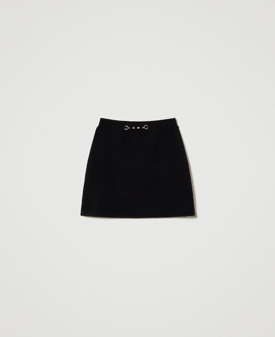 Twin Set Minigonna in maglia con applicazione bijoux Negozi Online