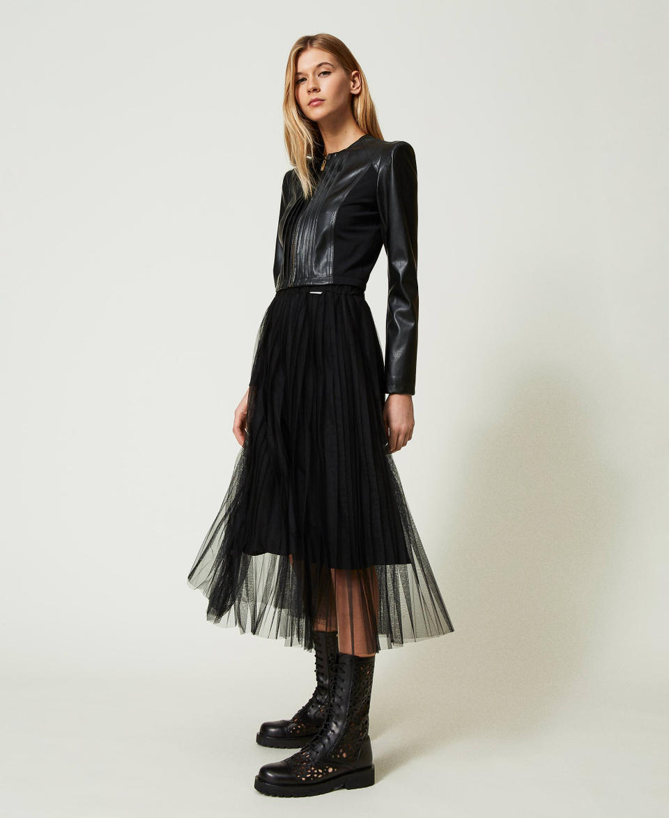 Twin Set Gonna longuette in tulle plissé Acquista Ora