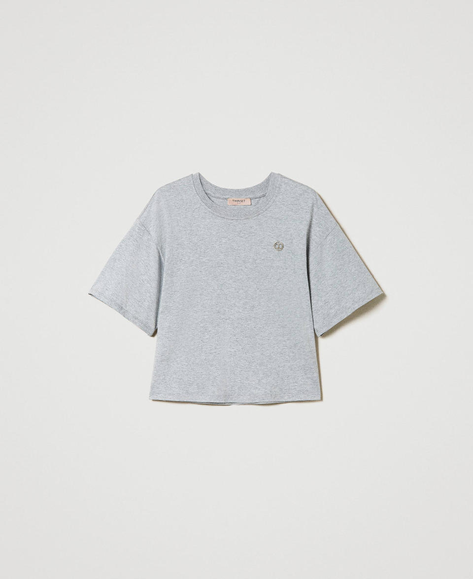 Twin Set T-shirt mélange con Oval T Fino Al -60%