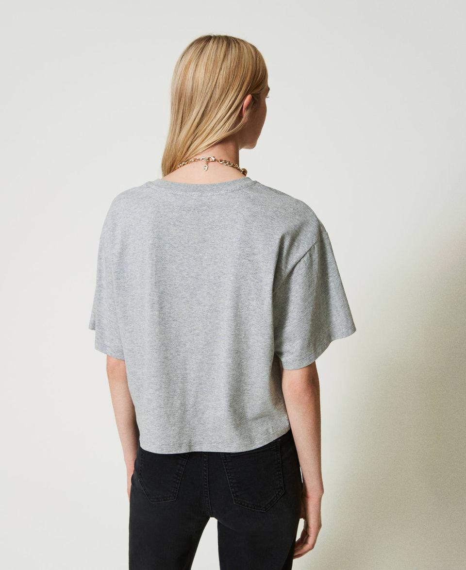 Twin Set T-shirt mélange con Oval T Fino Al -60%
