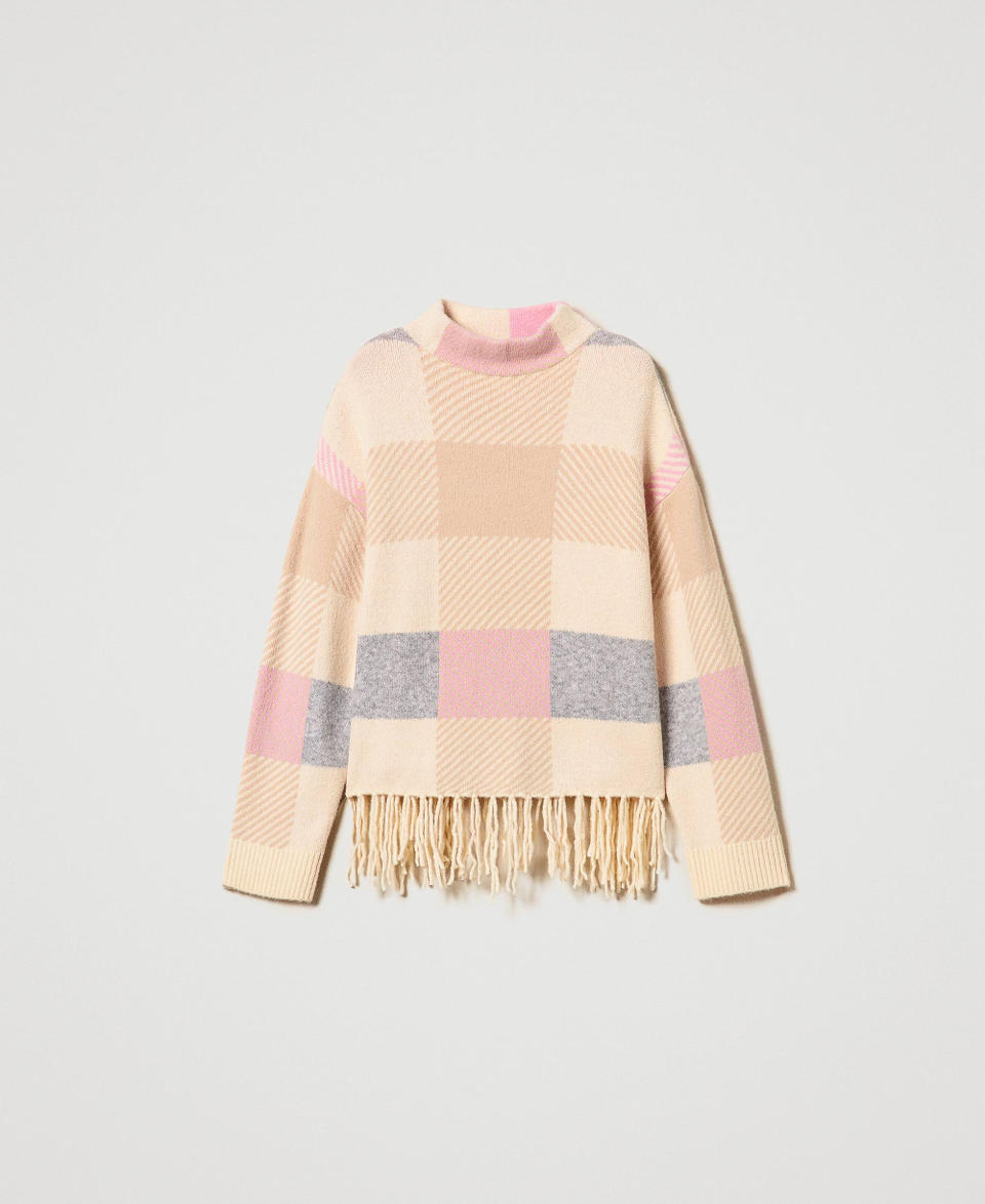 Twin Set Maglia jacquard con frange Shopping Online