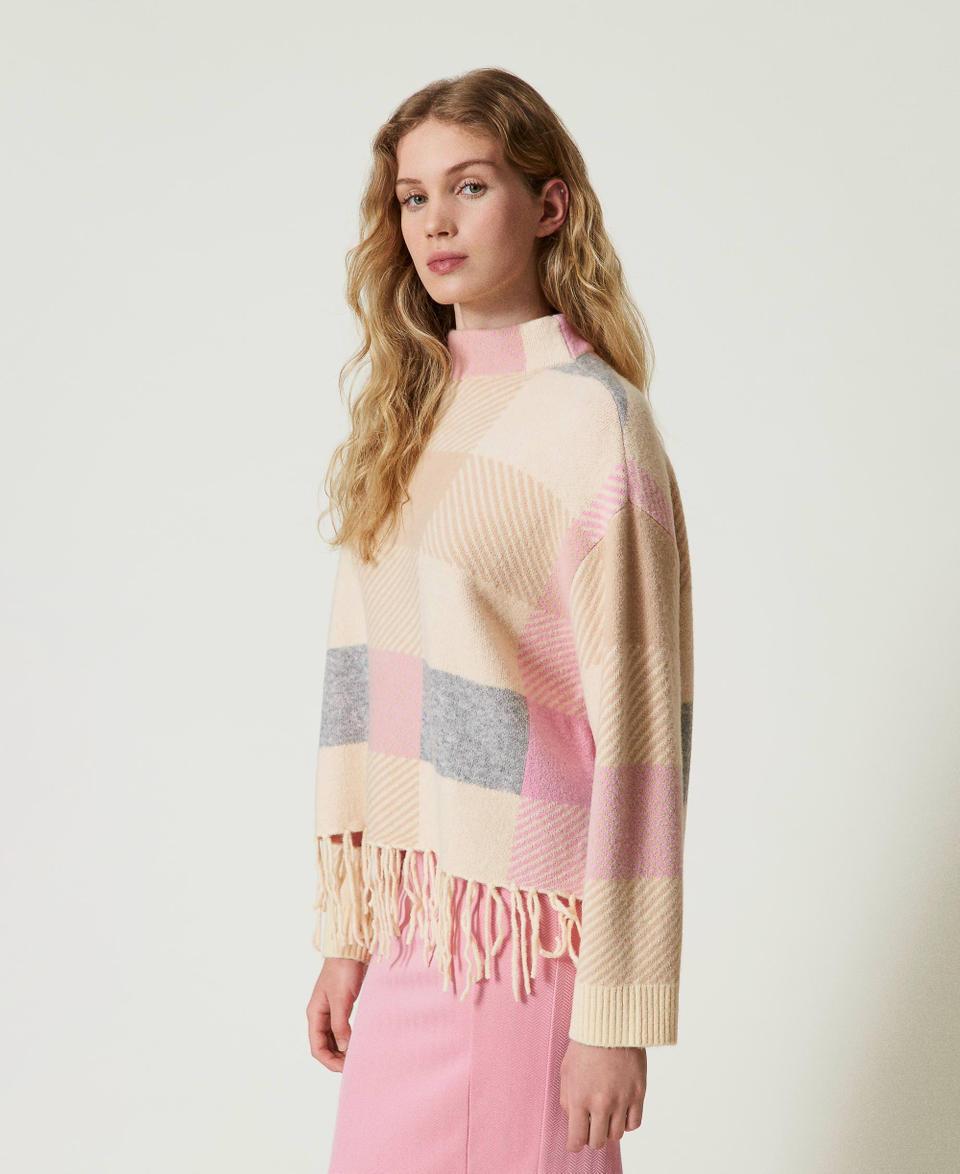 Twin Set Maglia jacquard con frange Shopping Online
