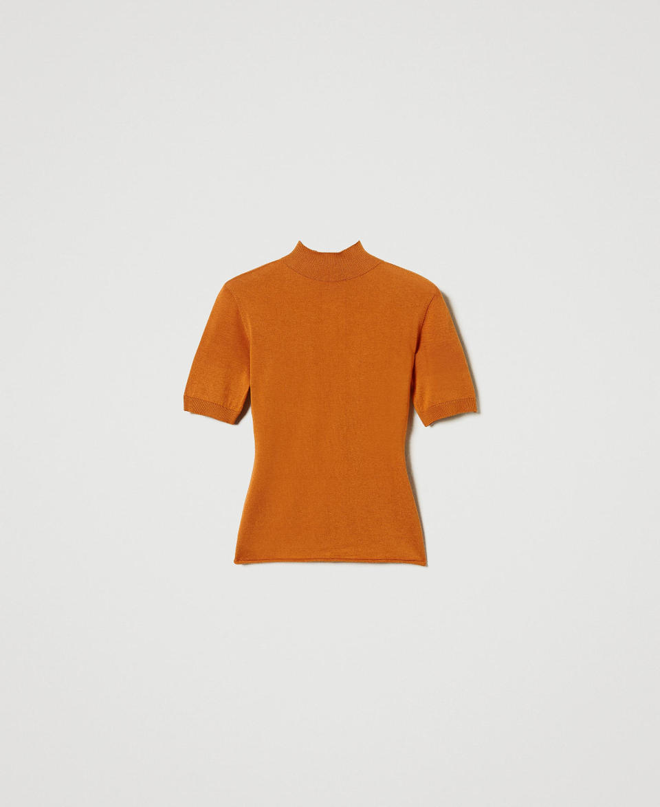 Twin Set Maglia lupetto in seta e cashmere Presa