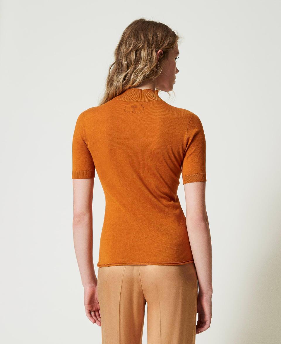 Twin Set Maglia lupetto in seta e cashmere Presa