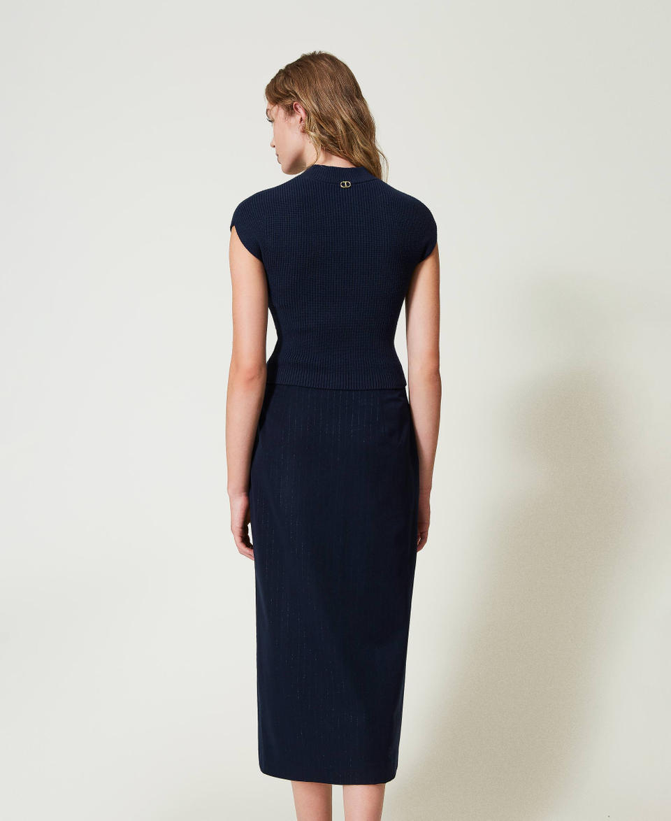 Twin Set Gonna longuette gessata lurex Economico