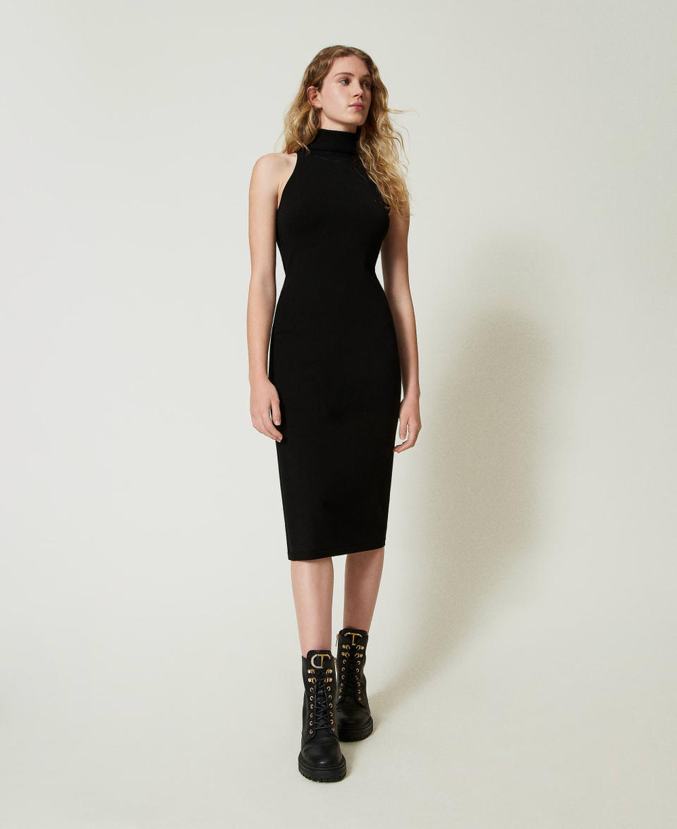 Twin Set Abito halter longuette in maglia Online