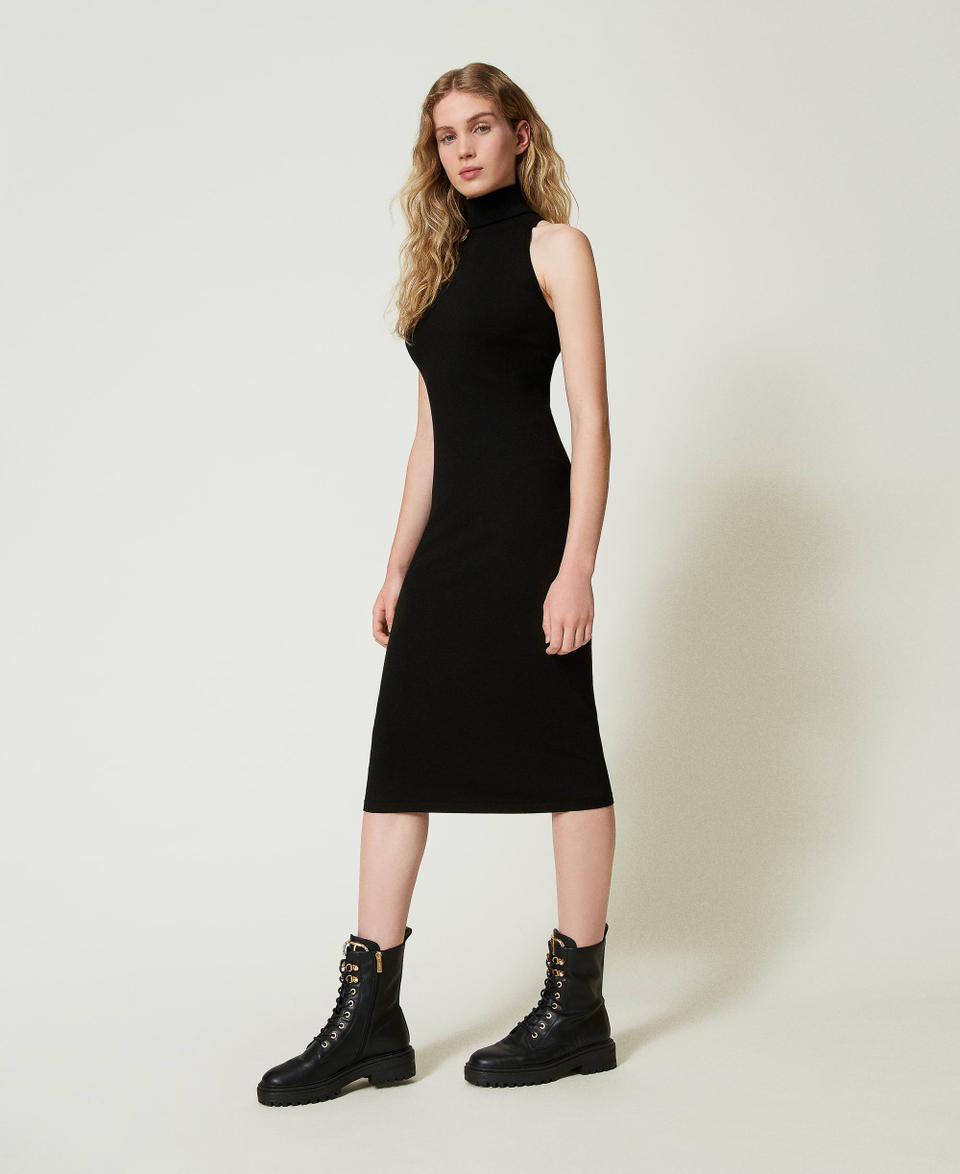Twin Set Abito halter longuette in maglia Online