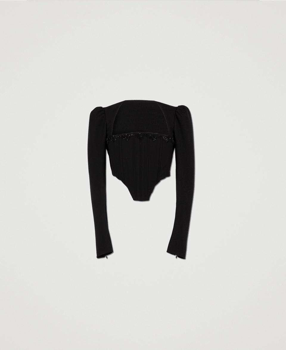 Twin Set Top bustier con ricamo Saldi