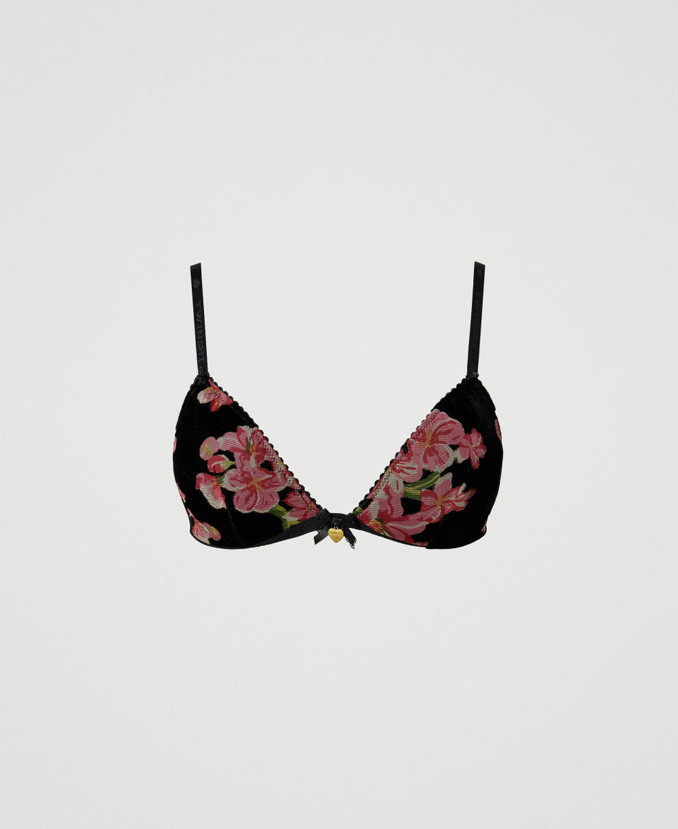 Twin Set Reggiseno a triangolo in velluto dévoré I Più Venduti