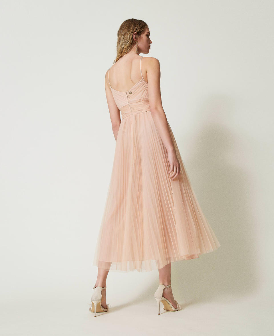 Twin Set Abito longuette in tulle plissé Comprare a buon mercato