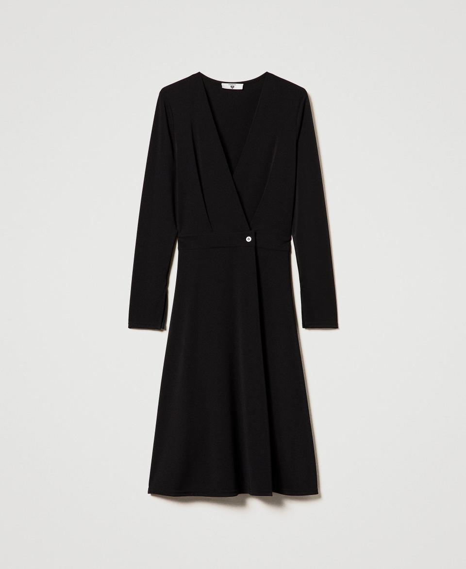 Twin Set Abito longuette in jersey crêpe Flash Sale