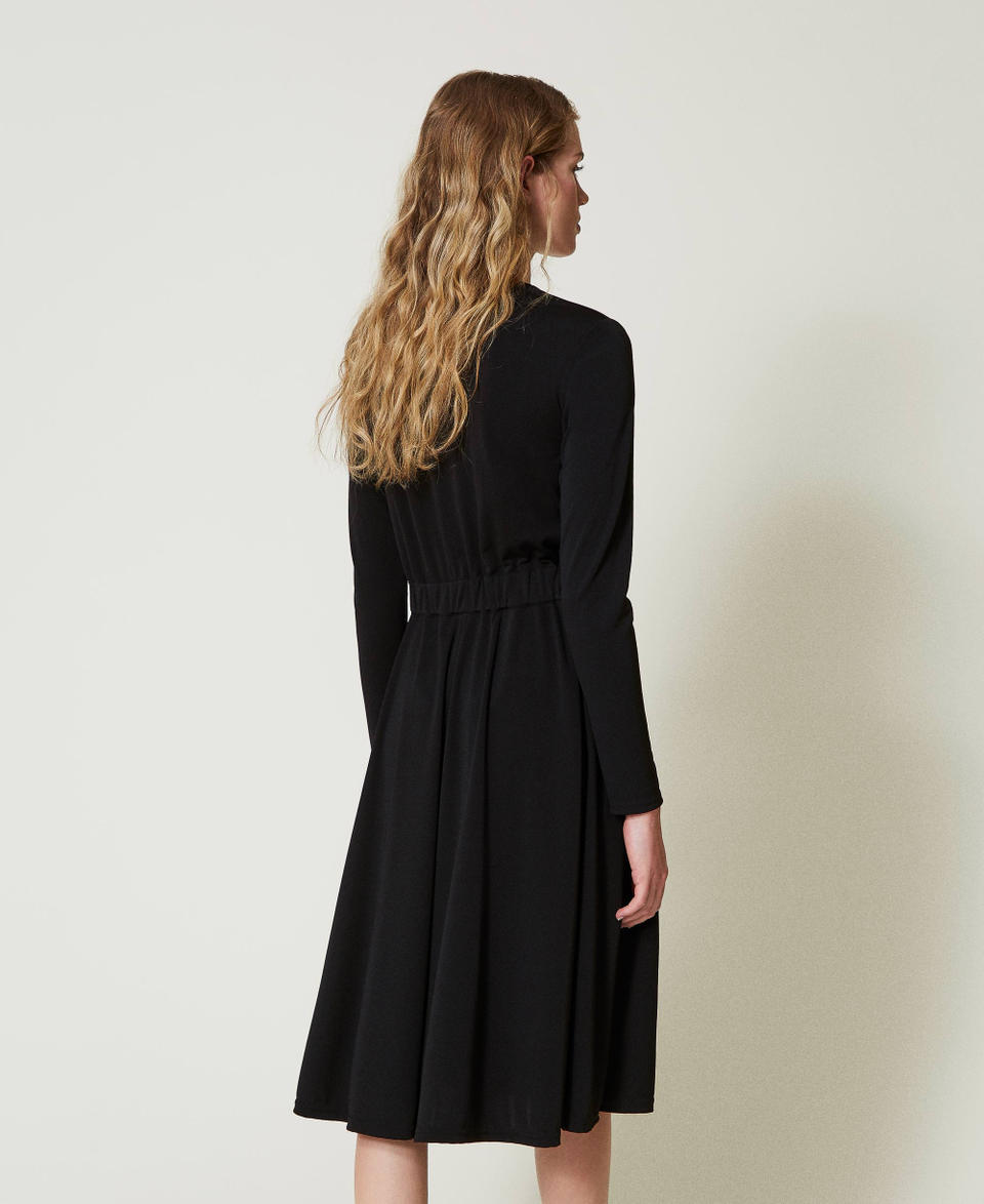 Twin Set Abito longuette in jersey crêpe Flash Sale